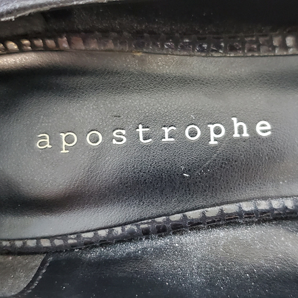 Apostrophe Black Open-toe Heels - Picture 5 of 8